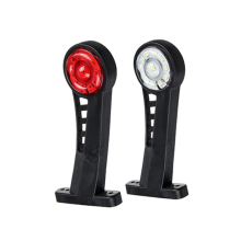 Luzes de marcação laterais de cotovelo de carro e caminhão 24V, lâmpada de sinalização traseira para reboque, van, caminhão, ônibus, 2 peças