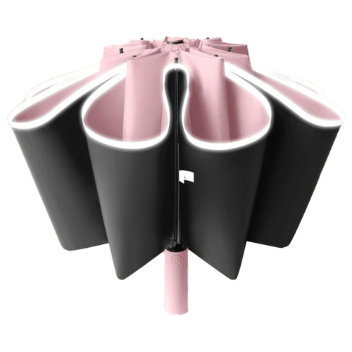 Automatic Reverse Folding Umbrella-Windproof Frame, Reflective Black Glue Coating for Sunscreen and Rain Protection C 1