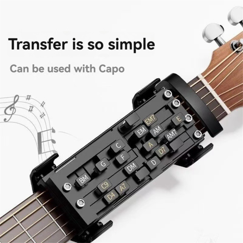 Guitar Learning Aid Tool Chord Trainer Practice Teaching System for Beginner Black 2