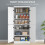 Homcom HOMCOM Kitchen Cupboard Storage Cabinet w/ 4 Doors and Adjustable Shelves,White 8