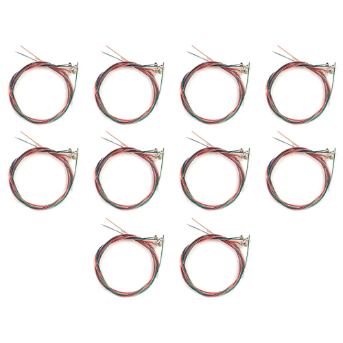 10 set da 6 corde in rame puro per chitarra classica e ukulele, accessori, corde colorate