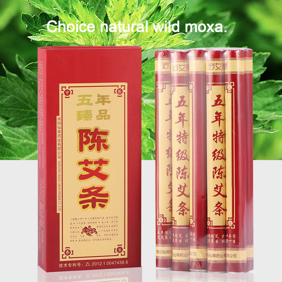 10Pcs Chinese Medicine Therapy Moxibustion Health Care Five Years Old Moxa Sticks
