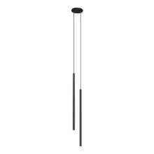 6W Modern LED Chandelier Double Headed Minimalist Long Line Lamp for Living Room Bedroom Kitchen C