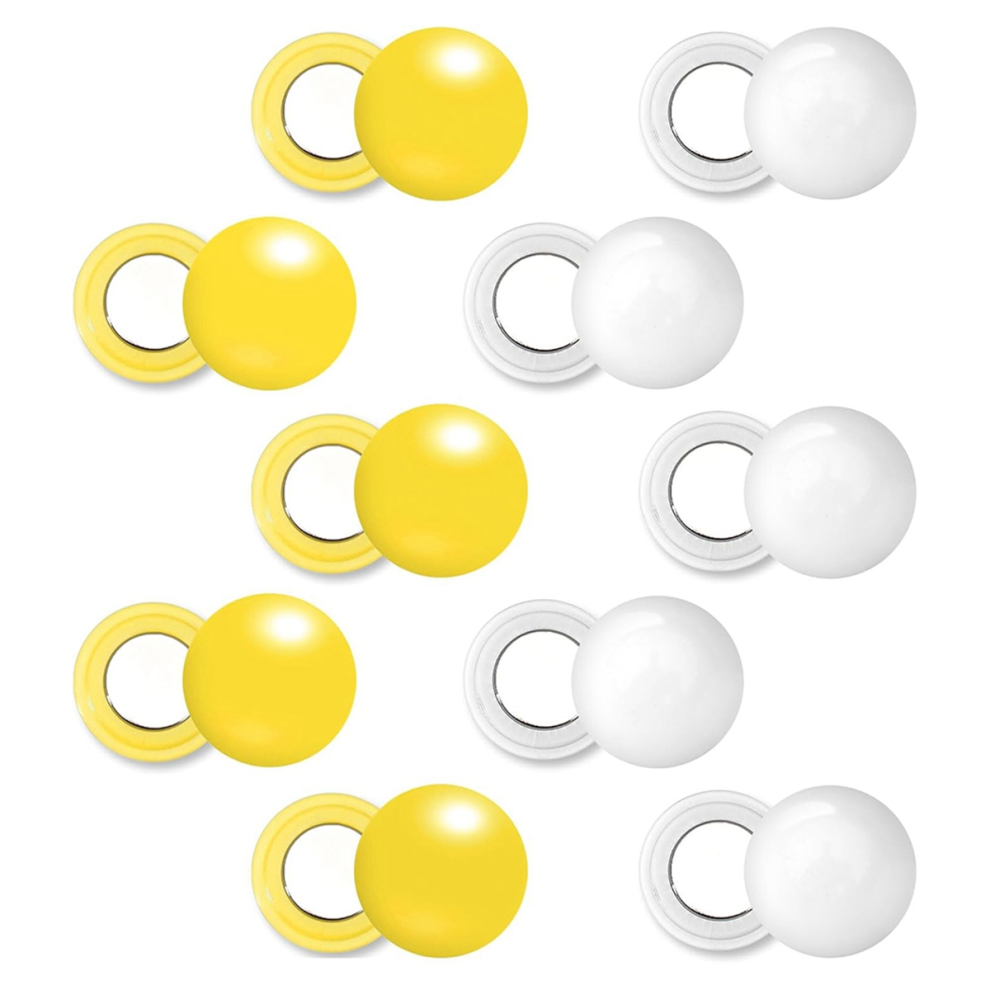 Photos - Yoga Jehiatek 10Pairs Running Bib Magnets, Magnetic Race Clips Marathon Buckles Fasteners Yellow & White 