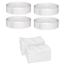 100 stuks wegwerp spa-hoofdbanden, elastische hoofdbandwikkel met verstelbare magische tape, rekbare niet-geweven bandeau