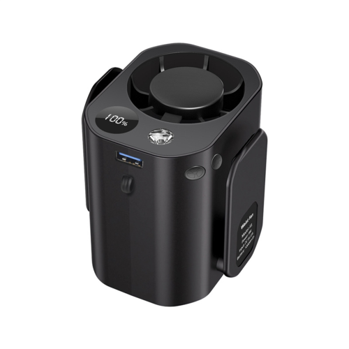 Ventilatore portatile versatile con power bank, luce LED, clip lunga per vita/collo/zaino - Ideale per escursionismo e campeggio