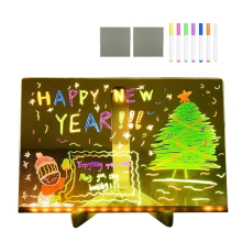 Acryl LED lichtgevend tekenbord speelgoed notitie voor kinderen cadeau krasbestendig verstelbaar uitwisbaar letterbericht