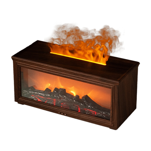 Aromatherapy Diffuser Simulation Fireplace with Dynamic Flame Effect Colorful for Home & Office B 1