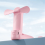 Handheld Fan Rechargeable Mini Portable Cartoon USB Small Gift Can Be Placed on the Desktop 5