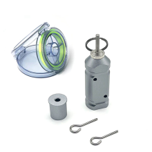 conjunto de alarme para acampamento ao ar livre, gatilho de perímetro, viagem, cobertura de 360, alarme de linha, cinza mecânico