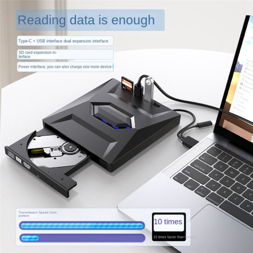 Externá mechanika CD, DVD, RW, USB 3.0 typu C, prenosná, super pre notebooky 2