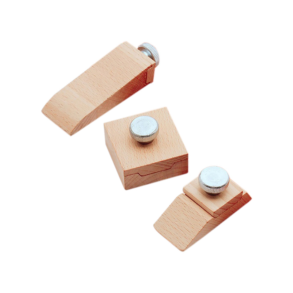 3Pcs Beech Sandpaper Grinding Block Diy Leather Trimming Edge Polishing Bevel Wear Resistance 4851034607330