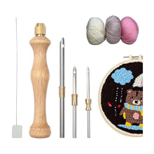 Punch Needle Rug Embroidery Set DIY Craft Needlework for Stitching Applique