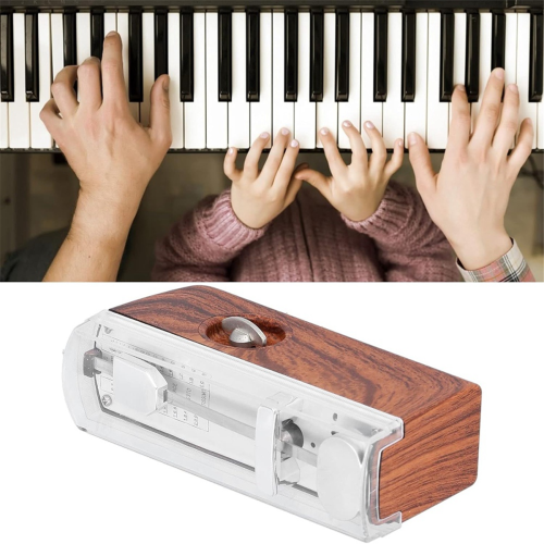 Mechanical Metronome with Simple Five Pointed Star Amplifier Hole Design, Adjustable Speed 60 to 208 Beat A 2