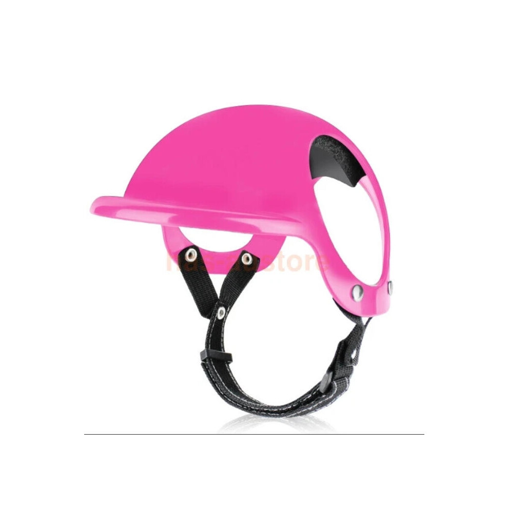 (M, ) Cat Dog Helmets For Motorcycles Cool Fashion Pet Dog Hat Helmet Plastic Safety Pink 6963793932467