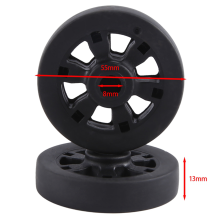 55X13mm Set van 2 vervangende wielen voor koffers, PU-zwenkwielen, reparatieset