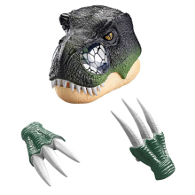 Maska dinosaura s odnímateľnou čeľusťou a 2 pazúrmi, hračka na hranie rolí s LED osvetlenými očami a revúcimi zvukmi, cosplay kostým
