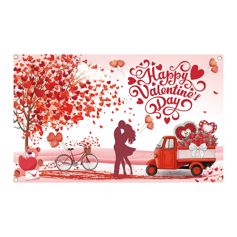 Banner Di Sfondo Per San Valentino, Decorazioni Per Feste A Forma Di Cuore, Sfondo Per 71 X 43,3 Pollici-image