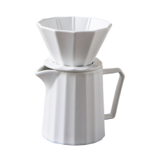 Filtro de café para gotejamento, 1-2 xícaras, gotejador de cerâmica, máquina de despejar permanente com suporte separado para filtro de 400ml