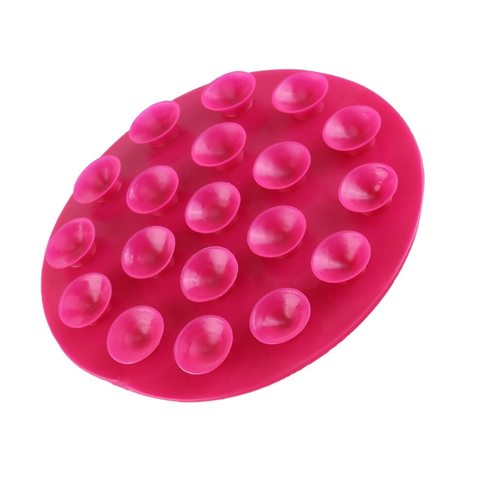 Baby Kids Magic Suction Mat Double sided Suckers Anti slip Bowl Cutlery Placemat(Rose Red)