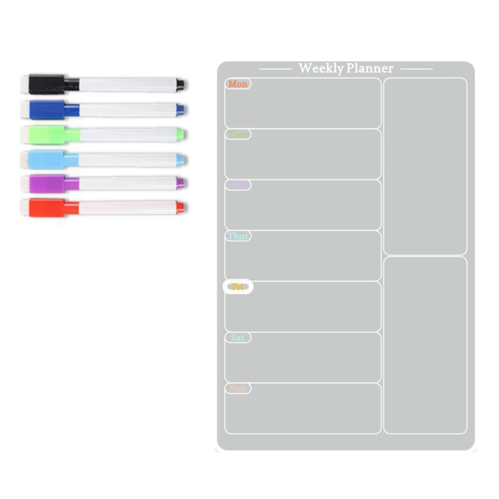 Tableau blanc magnétique en acrylique effaçable à sec pour la maison, transparent, à suspendre, aimant pour réfrigérateur, plan, message