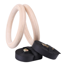 Argolas de ginástica de madeira, alças ajustáveis, pé de ancoragem para porta, para condicionamento físico com peso corporal