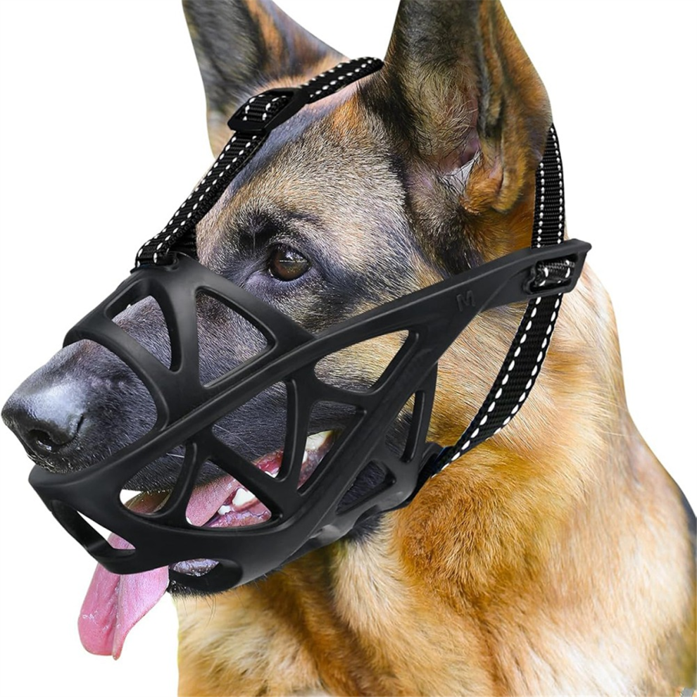 Muselière pour chien, muselière en forme de panier pour mordre, mâcher et fouiller, protège-bouche pour cage sans cruauté S