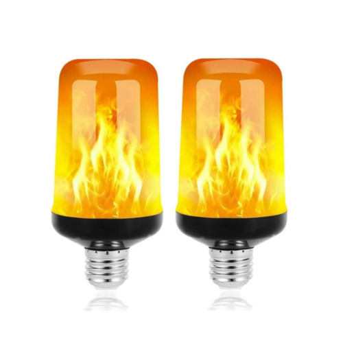 2PCS LED Flame Light Bulbs E27 Base 4 Modes with Upside Down Effect AC85-265v for Party Home Decoration B 2