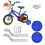 2Pcs Adjustable Training Side Wheels Stabilizer for Children 12-20" Bicycle Balance(Blue) 8