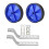 2Pcs Adjustable Training Side Wheels Stabilizer for Children 12-20" Bicycle Balance(Blue) 5