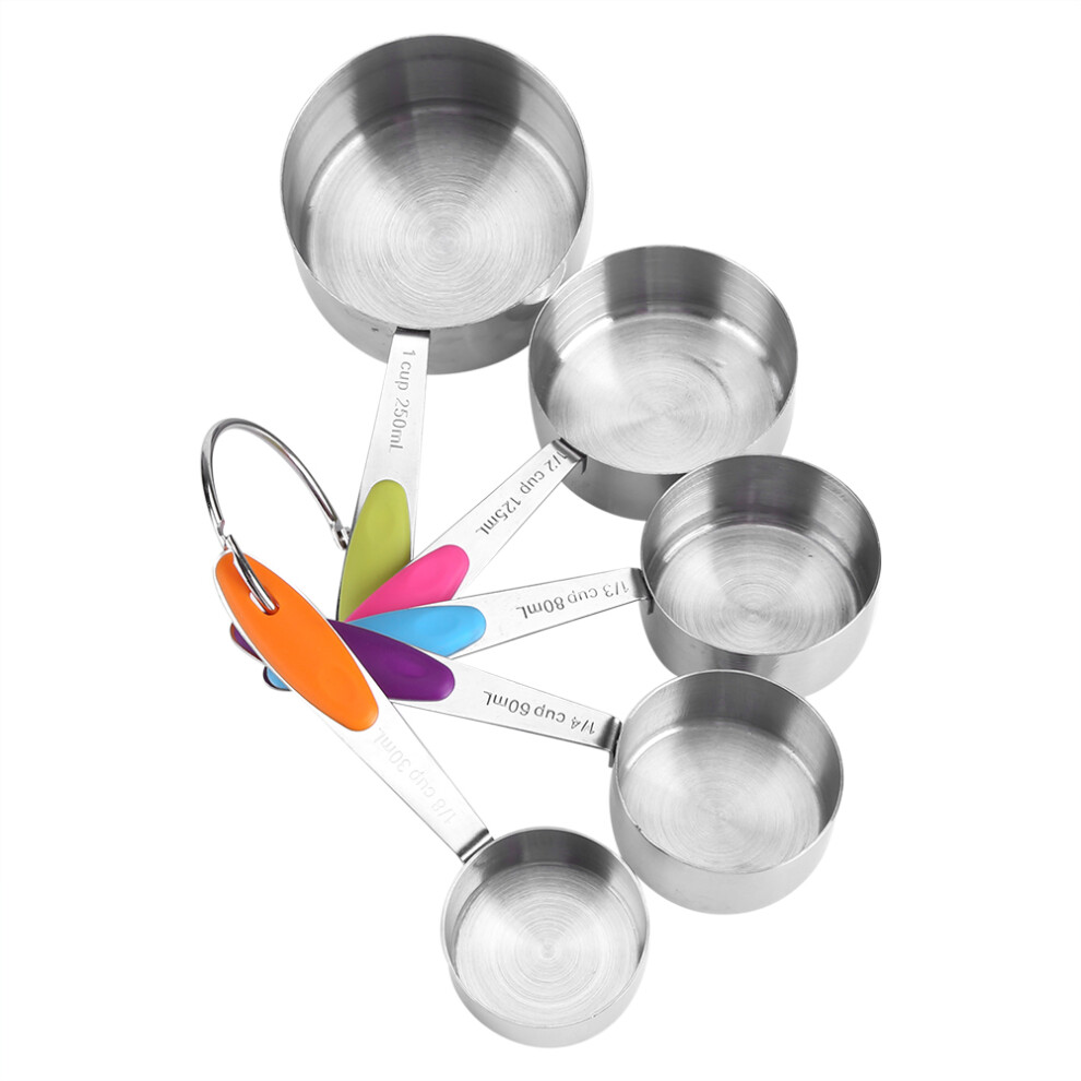 5pcs/set Stainless Steel Measuring Cups Kit Sugar Coffee Milk Kitchen Gadget Baking Tools