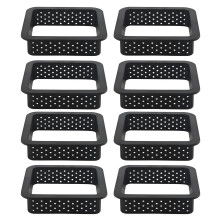 10 pezzi di anelli quadrati per crostate, resistenti al calore, perforati, antiaderenti, mini stampi per torte e mousse