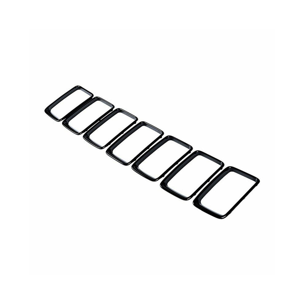 7Pc Gloss Grill Ring Front Grille Inserts Cover Trim Kit For Grand 2014-2016 Black 4851034617766
