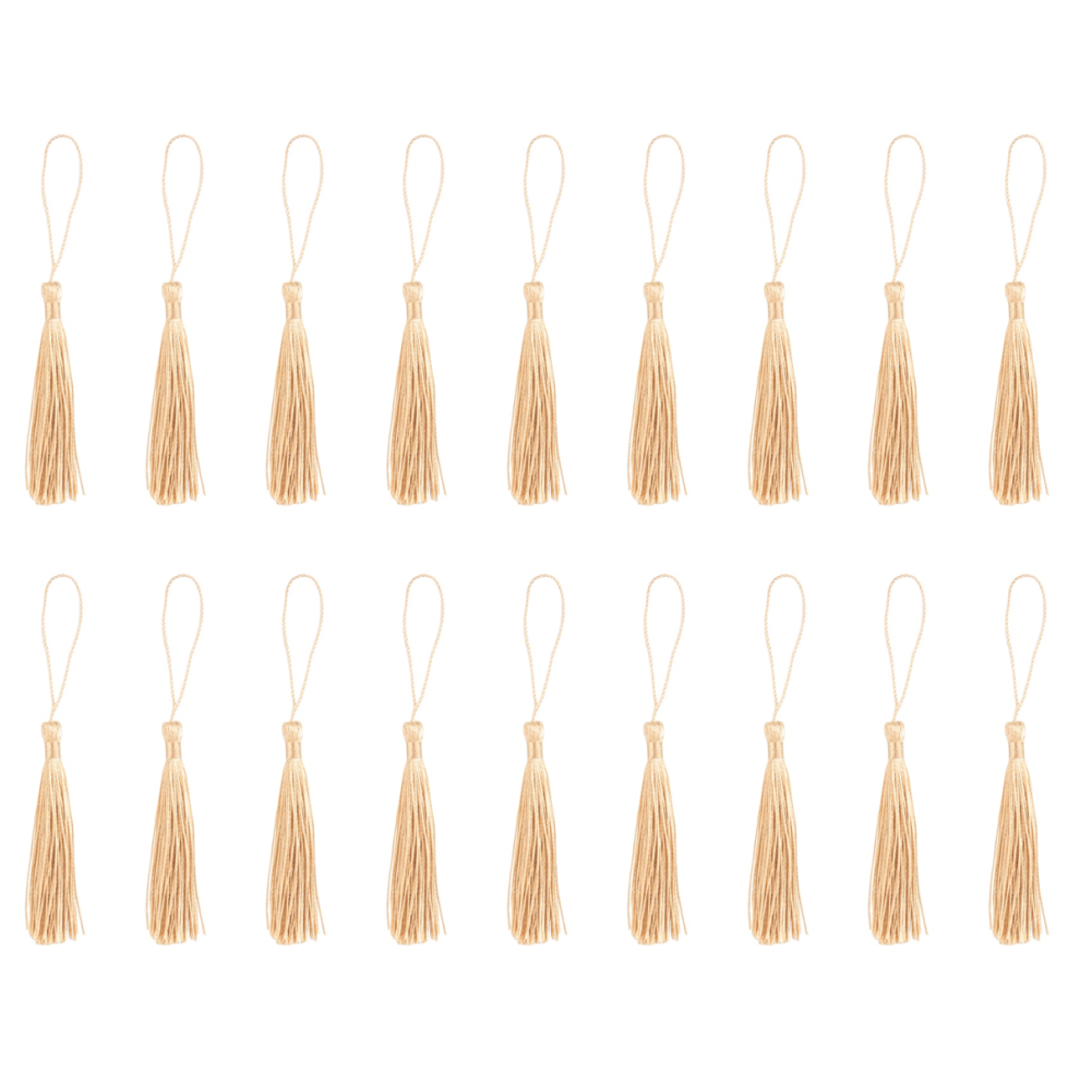 100 stuks gouden 13 cm/5 inch handgemaakte zachte kwastjes floss bladwijzer voor het maken van sieraden, doe-het-zelfprojecten, bladwijzers