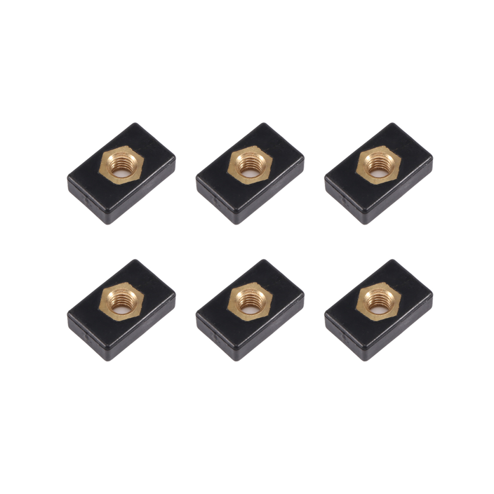 6Pcs M6 Copper Sliding Nut Side Mount Slide Track Rail Fishing Rod Pole Holder Mounting Base For Kayak Boat Canoe 4851034616103