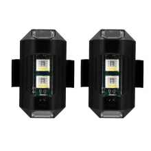 2 peças 7 cores drone luz estroboscópica usb LED anticolisão bicicleta cauda drone noite voar mini sinal piscando luz de advertência