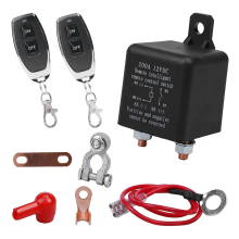 Interruptor de desconexão de bateria remota, controle sem fio, interruptor duplo de 12 V 200 A