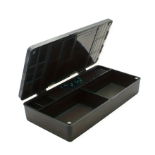 Rybársky box, kaprové náčinie, návnada, háčik, vlasec, podávač, plastový úložný box, skupina