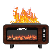 Difusor de óleos essenciais Flame, aroma de 7 cores, umidificador sem água com desligamento automático para quarto, ioga e academia