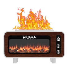 Difusor de óleos essenciais Flame, aroma de 7 cores, umidificador sem água com desligamento automático para quarto, ioga e academia