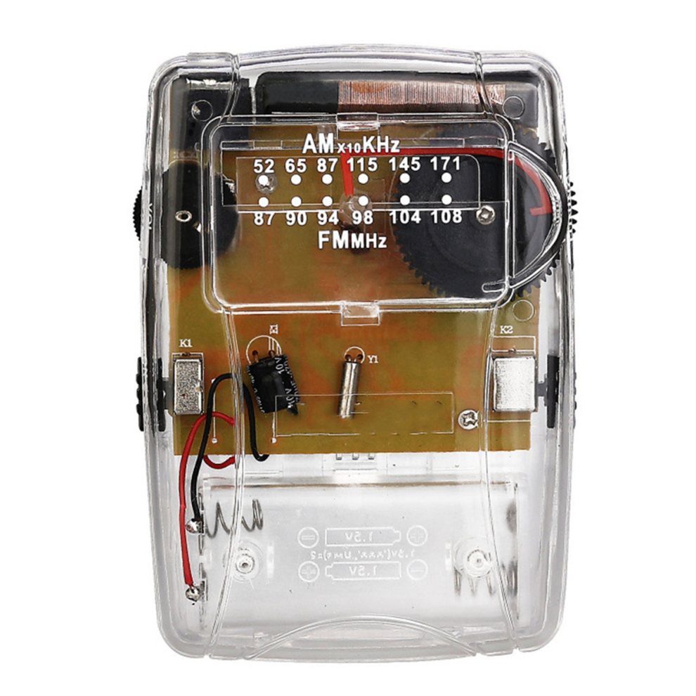 Transparent Portable Radio Am / Fm Pointer Tuning Support Headphones For Church Conference Museum Guide No External 4851034616486