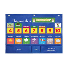 Calendario per bambini Prima settimana Bambini Data Meteo Cognitivo Tabella tascabile Giocattoli Borsa appesa