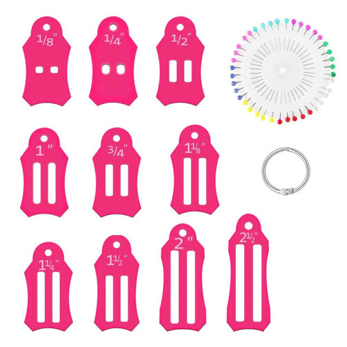 Sasher Tool 10 Pcs Multi-Sizes for Quilting Folding Fabric Tape Maker Storage Chain 1