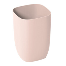 Bathroom Trash Bin Small Office Can Plastic Waste Paper Rubbish Modern for Bedroom Living Room Pink