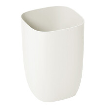 Bathroom Trash Bin Small Office Can Plastic Waste Paper Rubbish Modern for Bedroom Living Room White