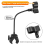 Supporto per microfono, braccio versatile per microfono per treppiede da scrivania, supporto a collo d'oca con supporto a morsetto 3