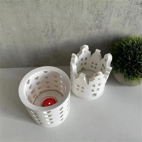 Molde de Gesso Sílica Gel Casa Anel Castiçal Decoração Amor A 2