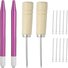 Kit de suportes para enraizamento de cabelo de boneca, agulhas de tricô de 0,6 mm para fazer suprimentos de artesanato DIY