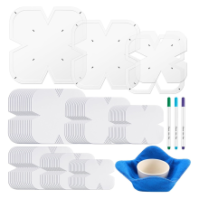 Conjunto de moldes para costura de tigelas aconchegantes com 4 canetas solúveis em água para DIY