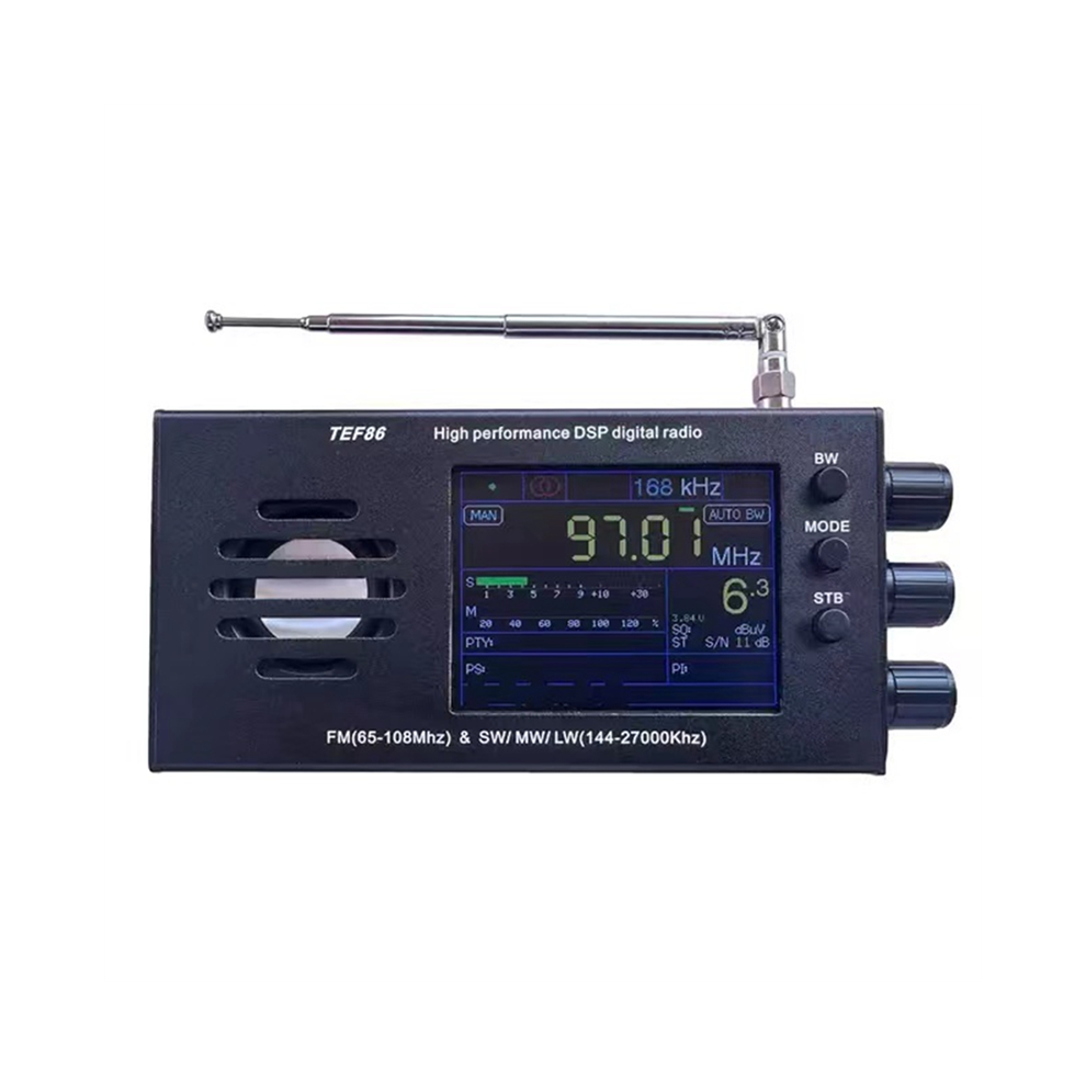 Tef6686 Fm(65-108Mhz)&Sw/Mw/Lw(144-27000Khz) Radio Receiver Rds With Battery Black 4851034607422